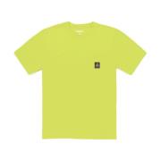 RefrigiWear Bomull Logo Ficka T-shirt Topp Yellow, Herr
