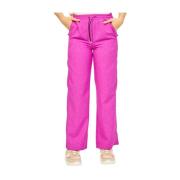 Jijil Fuchsia Straight Leg Trousers Pink, Dam