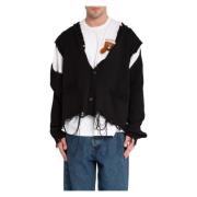 Doublet Förstörd Cardigan 2Way Ärm Black, Herr