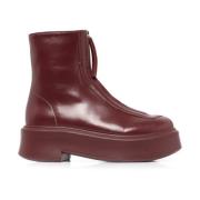 The Row Ruby Red Zipped Ankelboots Brown, Dam