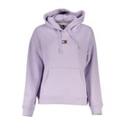 Tommy Hilfiger Borstad bomullshuva tröja med logotyp Purple, Dam