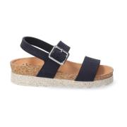 Mephisto Bred Ergonomisk Sandal med Spänne Stängning Blue, Dam