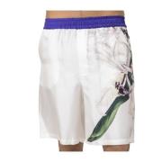 Pierre-Louis Mascia Blommig silke Bermuda shorts Multicolor, Herr