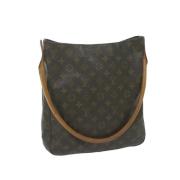 Louis Vuitton Vintage Pre-owned Belagd canvas handvskor Brown, Dam