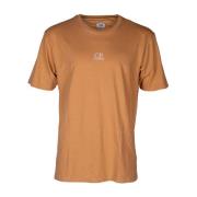 C.p. Company Herr Crew Neck T-shirt, Regular Fit Orange, Herr