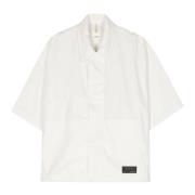 Oamc Vit Bomull Skjorta Logo Fram White, Herr