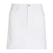 Calvin Klein Jeans A-Line Mini Skirt White, Dam