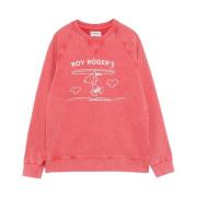 Roy Roger's Marmor Korall Raglan Sweatshirt Red, Herr