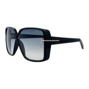 Tom Ford Fyrkantiga solglasögon Svarta gradientlinser Black, Dam