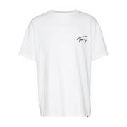 Tommy Jeans Signatur T-shirt - Vit White, Herr