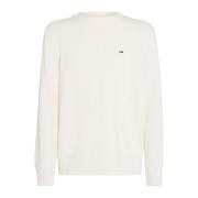 Tommy Jeans Essential Slim Sweater White, Herr