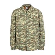 The North Face Camo Stuffed Shirt Jacket Green, Herr