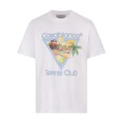 Casablanca Afro Cubism Tennis Club T-shirt White, Herr