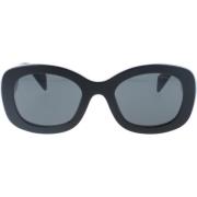 Prada Ikoniska solglasögon med enhetliga linser Black, Dam