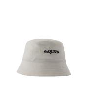 Alexander McQueen Klassiskt Logo Bic Keps Bomull Vit White, Herr