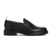 Thom Browne Svarta Läderloafers Black, Dam