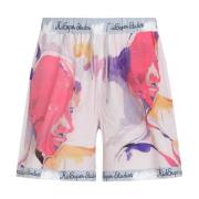 KidSuper Studios Multifärgade Tryckta Shorts Polyester Elastan Multico...