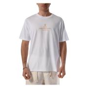 The Silted Company Avslappnad passform bomull T-shirt White, Herr