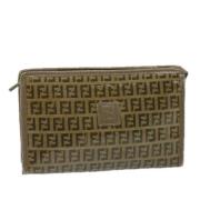 Fendi Vintage Pre-owned Canvas kuvertvskor Brown, Dam