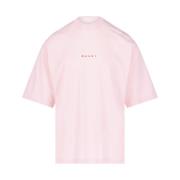 Marni Ekologisk Bomull Rosa Logotyp T-shirt Pink, Herr