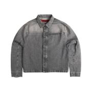 032c Kort Passform Denimjacka Gray, Herr