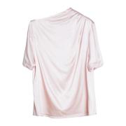 Ahlvar Gallery Lima silke satin tee ljusrosa Pink, Dam