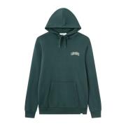 Les Deux Retro College Hoodie Pine Green Green, Herr