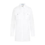 Prada Vit Bomullsskjorta Dammode White, Dam