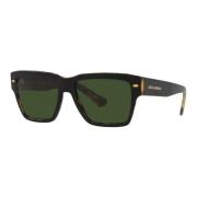 Dolce & Gabbana Matte Black Avana/Dark Green Sunglasses Black, Herr