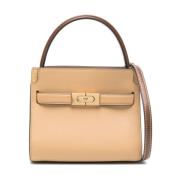 Tory Burch Kornat Läder Beige Väska Beige, Dam