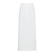 Neo Noir Melange Maxi Kjol med Framre Slits White, Dam