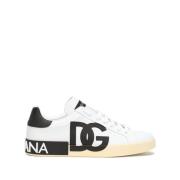 Dolce & Gabbana Portofino sneakers med logoprint White, Herr