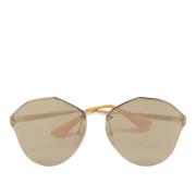 Prada Vintage Pre-owned Acetat solglasgon Yellow, Dam