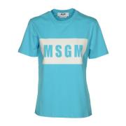Msgm Blå T-shirts och Polos Kollektion Blue, Dam