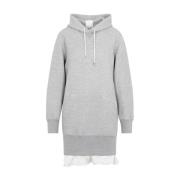 Sacai Grå Bomull Sweat Hoodie Dammode Gray, Dam