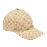 Gucci Vintage Pre-owned Bomull hattar-och-kepsar Beige, Herr