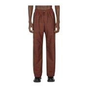 Ahluwalia Grafiska Track Pants Brown, Herr