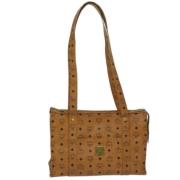 MCM Pre-owned Pre-owned Canvas axelremsvskor Brown, Dam