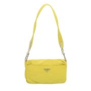 Prada Vintage Pre-owned Tyg prada-vskor Yellow, Dam