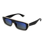 Gucci Trendiga dubbelskikts solglasögon Gg1617S Black, Unisex
