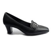 Clarks Elegant Cactus Flower Dam Pumps Black, Dam