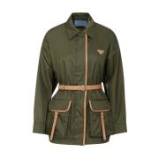 Prada Militärgrön Field Jacket Kvinnor Green, Dam