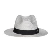 Le Tricot Perugia Silver Lurex Panama Hatt Multicolor, Dam