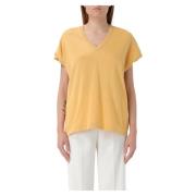 Fabiana Filippi V-ringad T-Shirt Yellow, Dam
