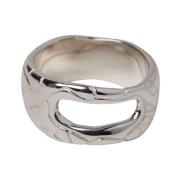 Octi Silver Globe Ring med Utskuret Motiv Gray, Unisex