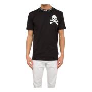 Philipp Plein Skull&Bones Rund Hals T-shirt Svart Black, Herr