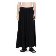 Yohji Yamamoto Svart Samlad Kjol Byxor Drop Crotch Black, Dam