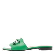 Gucci Vintage Pre-owned Laeder sandaler Green, Dam