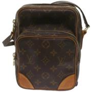 Louis Vuitton Vintage Pre-owned Canvas axelremsvskor Brown, Dam