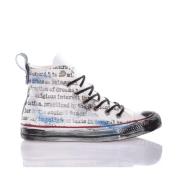 Converse Handgjorda Vita Sneakers Anpassade Skor Multicolor, Herr